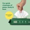 Pet Grooming Wipes for Dogs and Cats, Hypoallergenic, Cleaning and Hydrating, for Paws, Body and Butt, Unscented, 100 Count