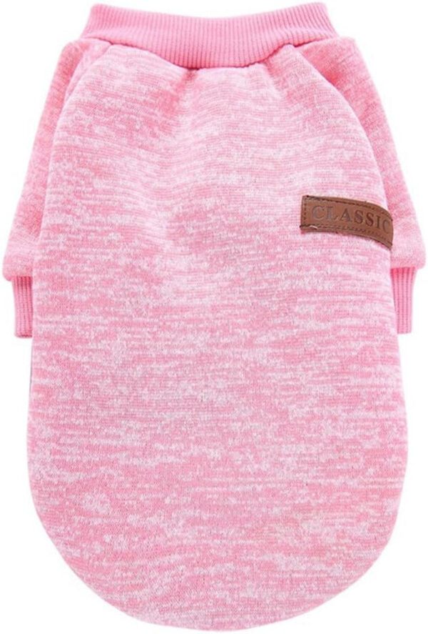 Dog Clothes Dogs Sweater Soft Puppies Clothing Winter Puppy Sweaters Warm Outfit for Dogs Small XXS XS Cat Apparel (Pink, XS)