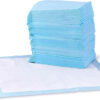 Dog and Puppy Pee Pads with Leak-Proof Quick-Dry Design for Potty Training, Standard Absorbency, Regular Size, 22 X 22 Inches, Pack of 100, Blue & White