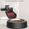 Automatic Cat Feeder, Automatic Cat Food Dispenser with Freshness Preservation, Timed Pet Feeders for Dry Food, up to 50 Portions 6 Meals per Day, Granary Pet Feeder for Cats Dogs