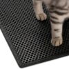 Cat Litter Mat Double Layer Waterproof Urine Proof Trapping Mat 1 Pack (Black, 24X15 Inch (Pack of 1))