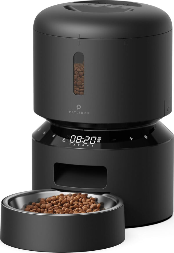 Automatic Cat Feeder, Automatic Cat Food Dispenser with Freshness Preservation, Timed Pet Feeders for Dry Food, up to 50 Portions 6 Meals per Day, Granary Pet Feeder for Cats Dogs