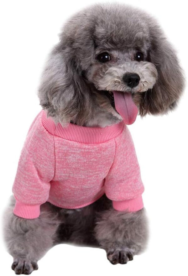 Dog Clothes Dogs Sweater Soft Puppies Clothing Winter Puppy Sweaters Warm Outfit for Dogs Small XXS XS Cat Apparel (Pink, XS)