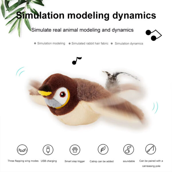 42734360e2679950d41b9588d13a44cf.jpg Interactive Cat Toys Flapping Wings(No Flying) Sparrow Catnip Toys Simulated Chirping Bird with Vibration Sensor for Cats