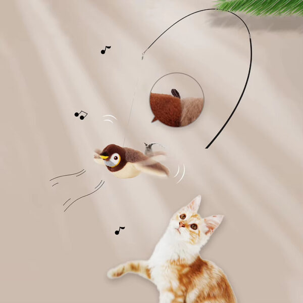43e3b936d267a320a9d1a2074addd308.jpg Interactive Cat Toys Flapping Wings(No Flying) Sparrow Catnip Toys Simulated Chirping Bird with Vibration Sensor for Cats