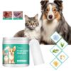 Dog Tooth & Ear Cleaning Wipes, Pet Dental Care Finger Wipes for Dogs&Cats - Reduces Plaque and Freshens Breath(50Pcs)