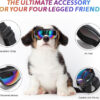 Dog Sunglasses Dog Goggles, UV Wind Dust Fog Protection Pet Glasses Eye Wear with Adjustable Strap for Medium or Large Size (Laser)