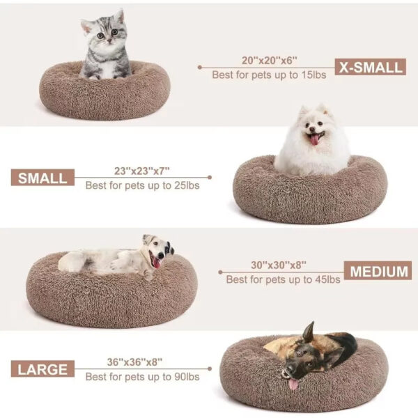 Orthopedic Dog Bed Comfortable Donut Cuddler round Dog Bed Ultra Soft Washable Dog and Cat Cushion