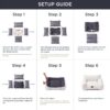 Cute Couch for Pets - Fluffy Cat Sofa with Premium Soft Corduroy Fleece, Fuzzy Couch Bed with Removable Washable Cover, Supportive Cat Chair for Indoor Cats, 24Inch, Cream