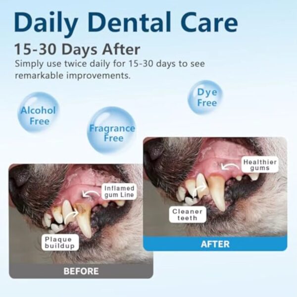 Dog Tooth & Ear Cleaning Wipes, Pet Dental Care Finger Wipes for Dogs&Cats - Reduces Plaque and Freshens Breath(50Pcs)