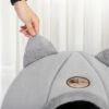 Pet bed with cat ears cat bed for small medium large cats Keep warm in winter  Comfortable and soft Machine washable