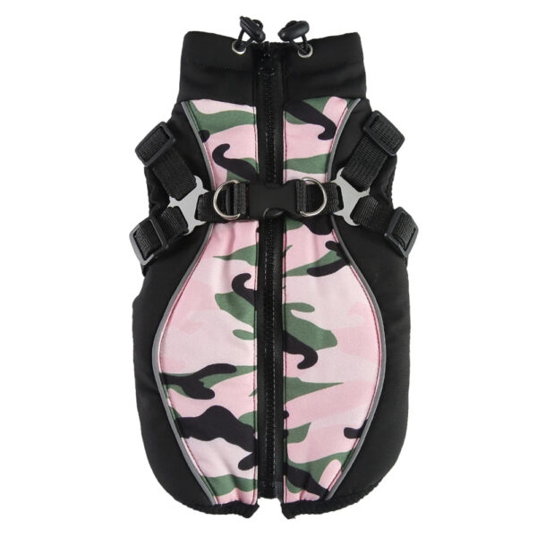 Pet Clothes Warm Dog Vest Coat for Small Dogs Winter Waterproof Pets Dog Jacket With Harness French Bulldog Chihuahua Outfit