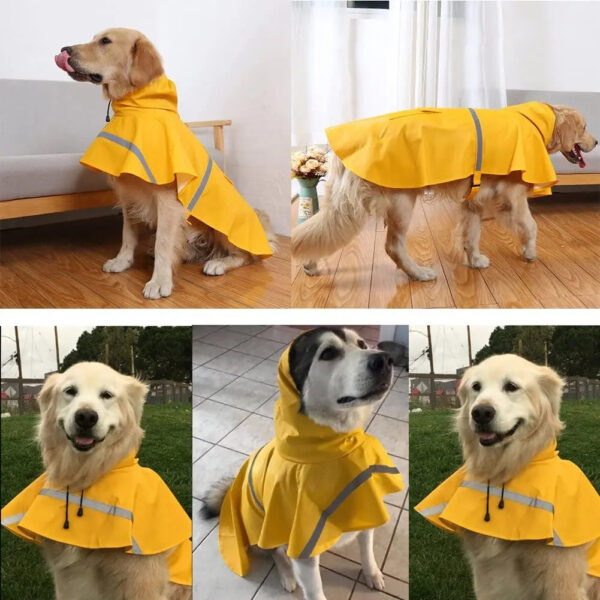 S-5XL Pets Small Dog Raincoats Reflective Small Large Dogs Rain Coat Waterproof Jacket Fashion Outdoor Breathable Puppy Clothes