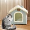 Foldable Cat/dog Pet Nest Detachable and Washable Cat House Dog House Indoor Cat Nest Suitable for Small and Medium-sized Pets