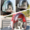 Large Capacity Baisher Pet Carrier Backpack, Durable Transparent PC Material, Zip Closure, Space Capsule Design for Cats