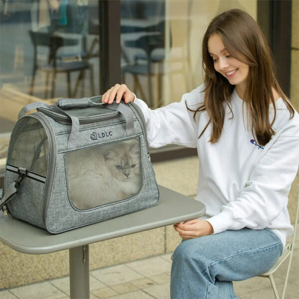Dog Carrier Bag Soft Side Backpack Cat Pet Carriers Dog Travel Bags Airline Approved Transport For Small Dogs Cats Outgoing