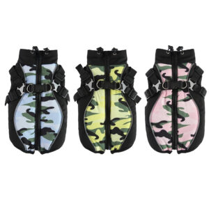 Pet Clothes Warm Dog Vest Coat for Small Dogs Winter Waterproof Pets Dog Jacket With Harness French Bulldog Chihuahua Outfit