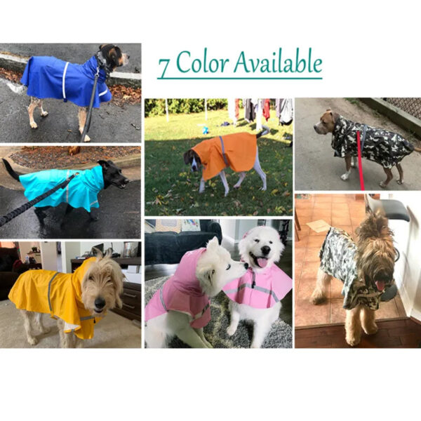S-5XL Pets Small Dog Raincoats Reflective Small Large Dogs Rain Coat Waterproof Jacket Fashion Outdoor Breathable Puppy Clothes