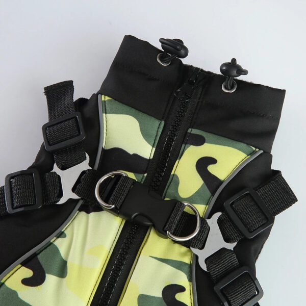 Pet Clothes Warm Dog Vest Coat for Small Dogs Winter Waterproof Pets Dog Jacket With Harness French Bulldog Chihuahua Outfit