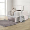 Stainless Steel Cat Litter Box with Lid, 20" L X 14.2" W X 11.8" H, Extra Large Litter Box for Big Cats with High Sided