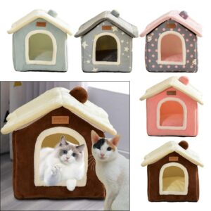 Foldable Cat/dog Pet Nest Detachable and Washable Cat House Dog House Indoor Cat Nest Suitable for Small and Medium-sized Pets
