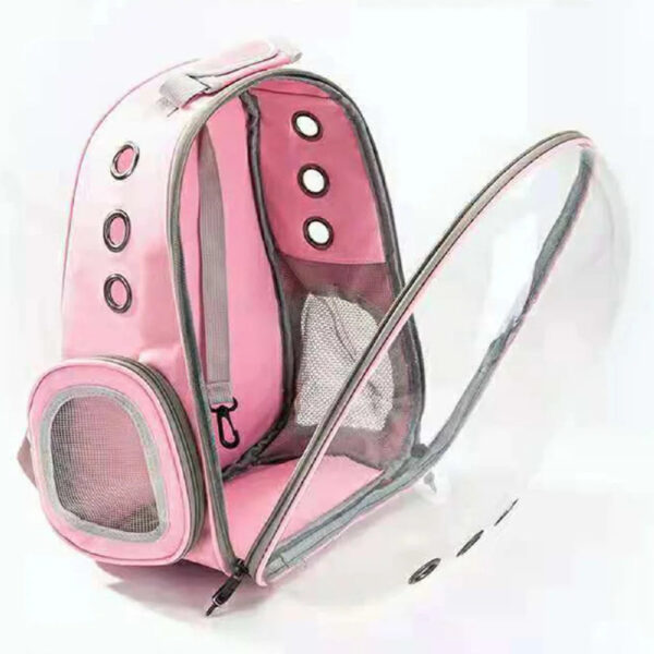 Large Capacity Baisher Pet Carrier Backpack, Durable Transparent PC Material, Zip Closure, Space Capsule Design for Cats