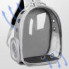 Large Capacity Baisher Pet Carrier Backpack, Durable Transparent PC Material, Zip Closure, Space Capsule Design for Cats