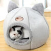 Pet bed with cat ears cat bed for small medium large cats Keep warm in winter  Comfortable and soft Machine washable