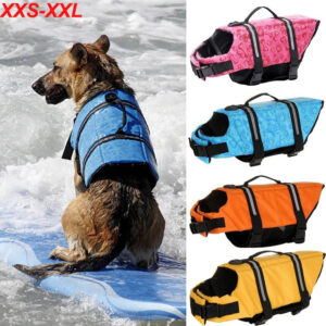 Adjustable Dog Life Jacket with Rescue Handle Sport Safety Rescue Vest Dog Clothes  Puppy Float Swimming Suit for All Pet Dogs