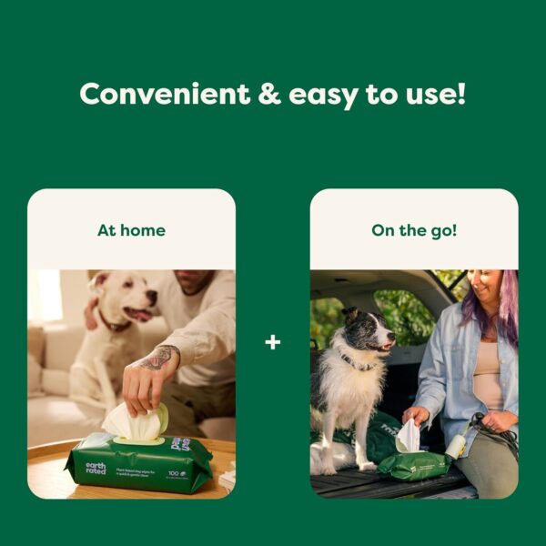 Pet Grooming Wipes for Dogs and Cats, Hypoallergenic, Cleaning and Hydrating, for Paws, Body and Butt, Unscented, 100 Count