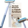 Pet Hair Remover for Couch, Grey, 17.7Inch, Durable, Reusable, Washable Lint Cleaner for Dog and Cat Hair, Gentle on Furniture, Effective on Carpets, Clothing, Bedding