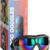 Dog Sunglasses Dog Goggles, UV Wind Dust Fog Protection Pet Glasses Eye Wear with Adjustable Strap for Medium or Large Size (Laser)