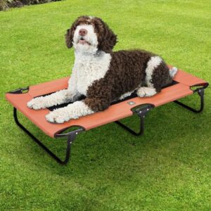 Moisture Proof Dog Bed With Breathable Mesh Fabric For Easy Cleaning Durable Steel Frame Pet Bed