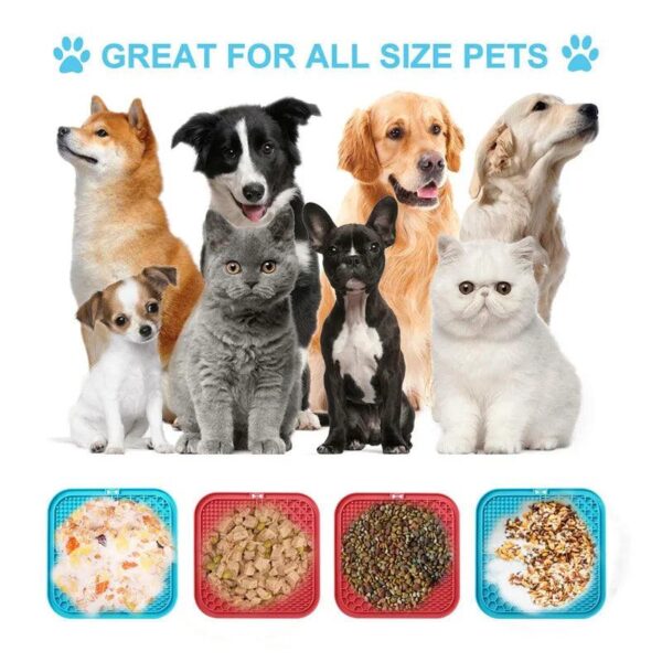 Licking Mat Slow Feeder for Dogs and Cats, Premium Lick Pad with Suction Cups for Dog Anxiety Relief, Slow Feeder Dog Bowls
