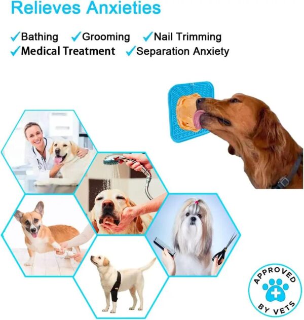 Licking Mat Slow Feeder for Dogs and Cats, Premium Lick Pad with Suction Cups for Dog Anxiety Relief, Slow Feeder Dog Bowls