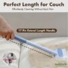 Pet Hair Remover for Couch, Grey, 17.7Inch, Durable, Reusable, Washable Lint Cleaner for Dog and Cat Hair, Gentle on Furniture, Effective on Carpets, Clothing, Bedding