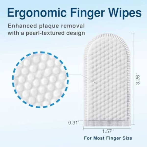 Dog Tooth & Ear Cleaning Wipes, Pet Dental Care Finger Wipes for Dogs&Cats - Reduces Plaque and Freshens Breath(50Pcs)