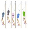 Fashion Cat Wand Toy, Natural Wooden Cat Teaser Wand for Cat, Interactive Elastic String Cat Stick Pole Toy for Indoor Cats