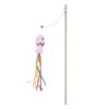 Fashion Cat Wand Toy, Natural Wooden Cat Teaser Wand for Cat, Interactive Elastic String Cat Stick Pole Toy for Indoor Cats