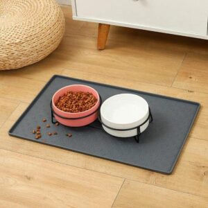 Silicone Pet Dog Cat Feeding Mat with Raised Edges for Non-Slip Waterproof Pets Bowl Mat Dog Food Mat Dogs Supplies Dropshipping