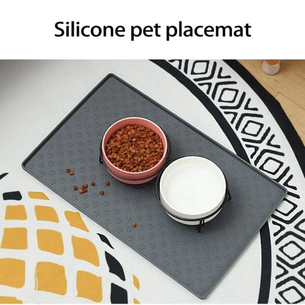 Silicone Pet Dog Cat Feeding Mat with Raised Edges for Non-Slip Waterproof Pets Bowl Mat Dog Food Mat Dogs Supplies Dropshipping