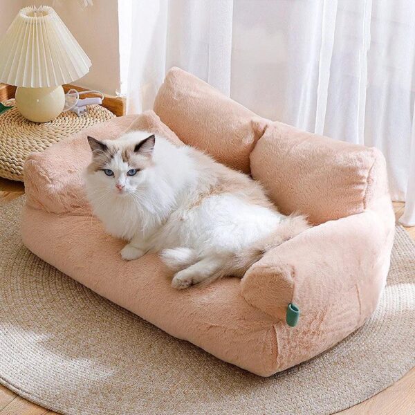 Winter Warm Cat Nest Luxury Cat Bed Sofa Comfortable Pet Bed for Small Medium Dogs Plush Puppy Cat Bed Cat Accessories